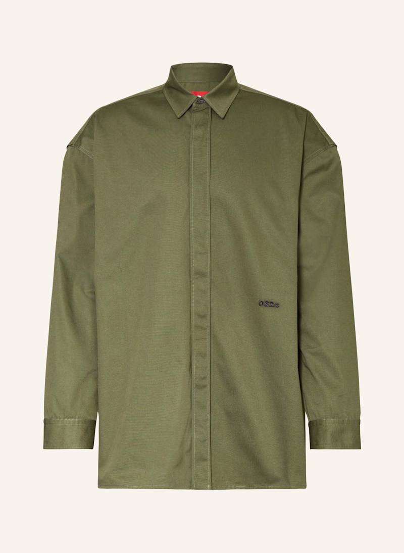 032c Oversized-Hemd Comfort Fit gruen von 032c