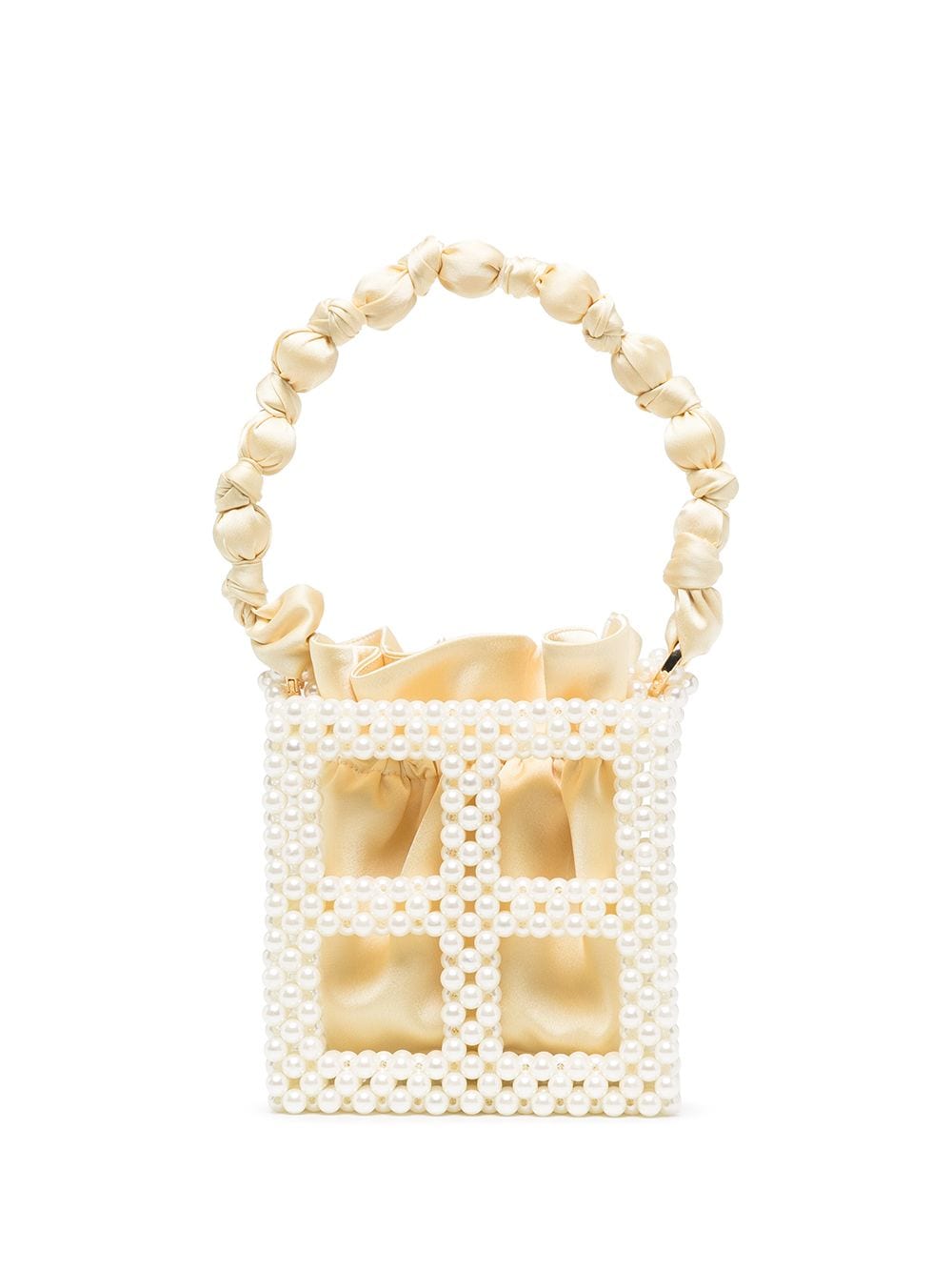 0711 Tekla pearl-caged mini bag - Yellow von 0711