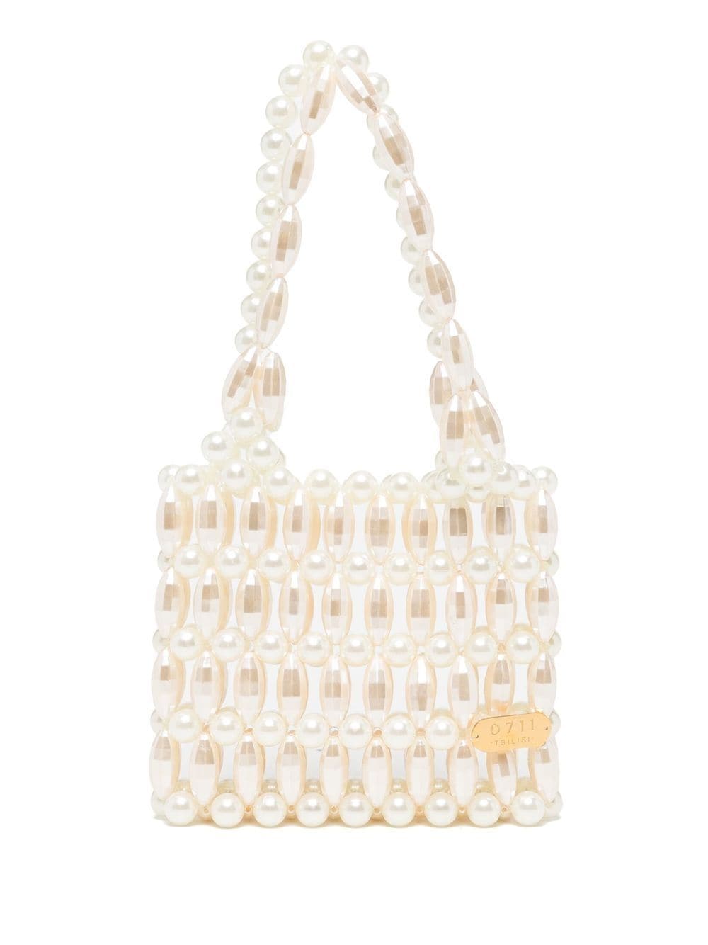 0711 pearl-embellished tote bag - Yellow von 0711