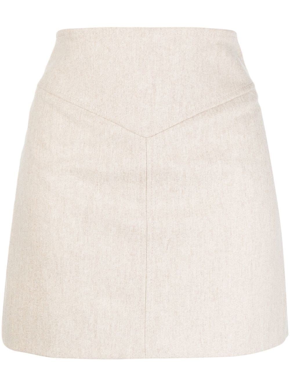 0711 wool-blend mini skirt - Neutrals von 0711