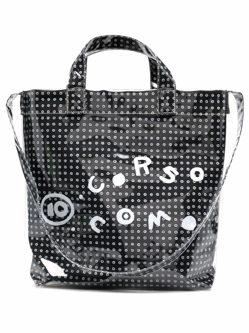 10 CORSO COMO coated logo-print tote bag - Black von 10 CORSO COMO