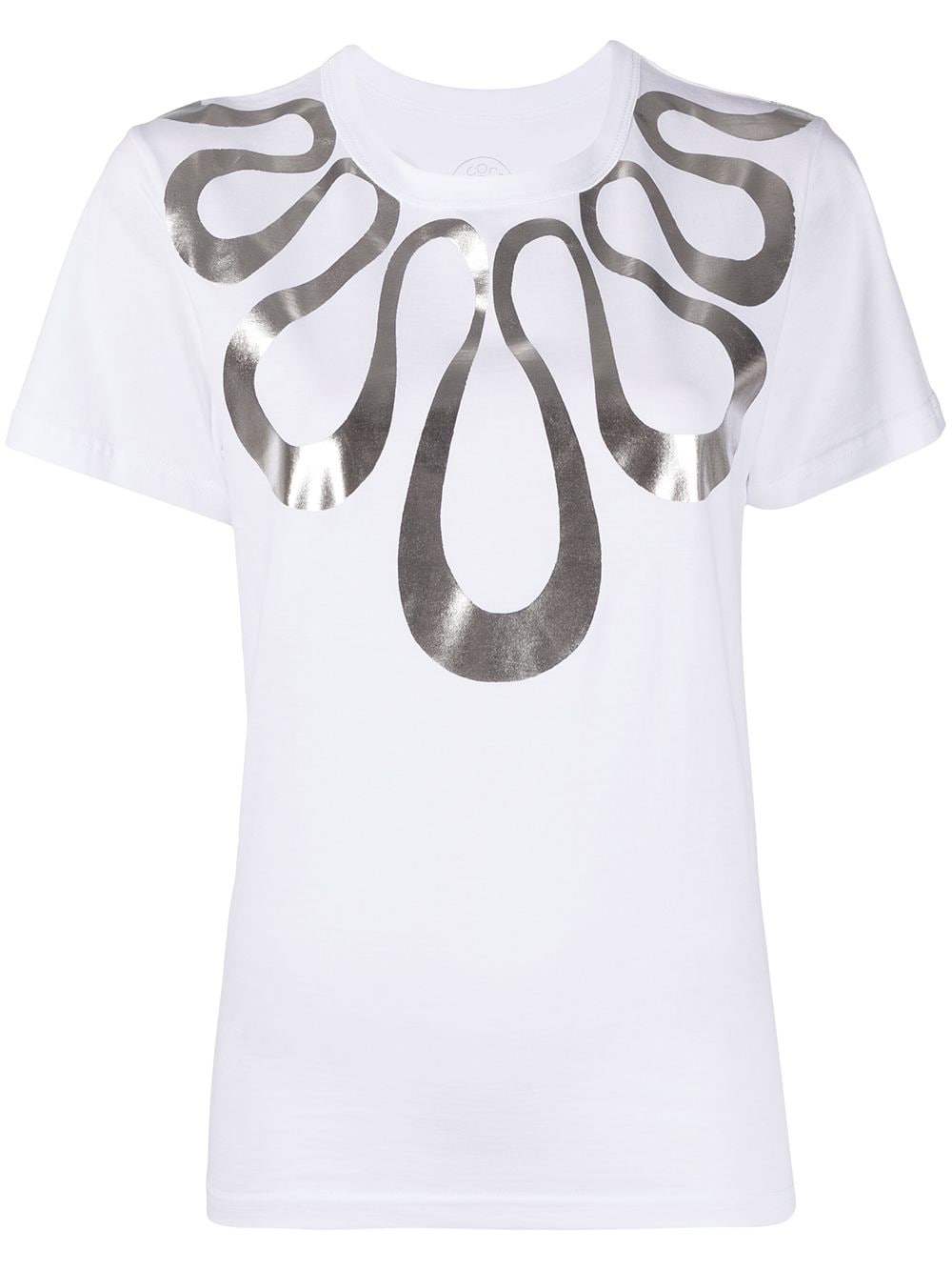 10 CORSO COMO metallic graphic-print T-shirt - White von 10 CORSO COMO