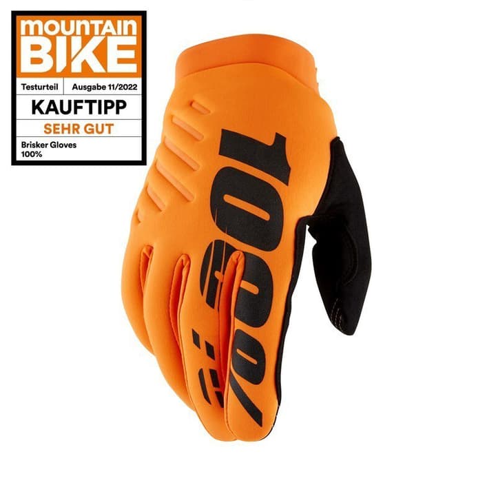 100% Brisker Bike-Handschuhe orange von 100%