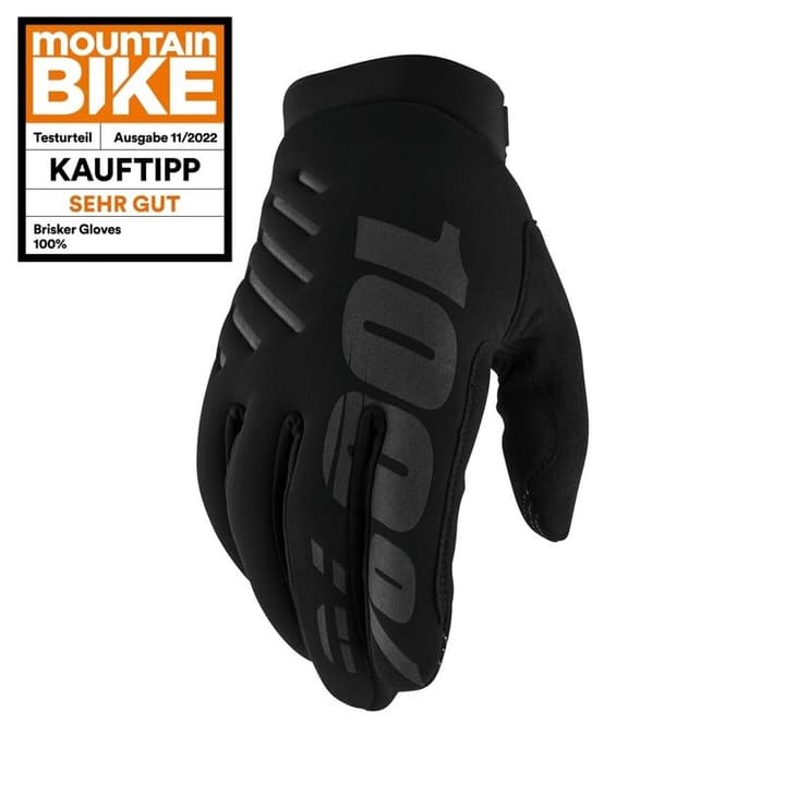 100% Brisker Bike-Handschuhe schwarz von 100%