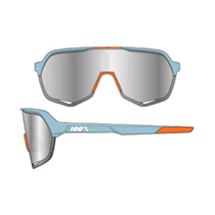 100% S2 Sportbrille eisblau von 100%