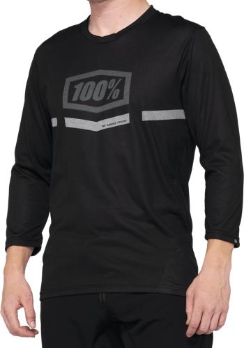 100% 3/4 Jersey Airmatic - schwarz (Grösse: S) von 100percent