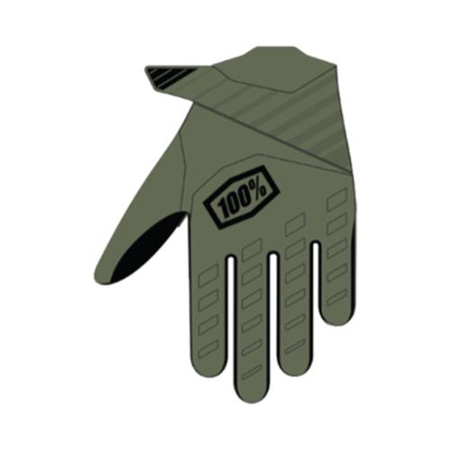 100% Airmatic Gloves - grün L von 100percent