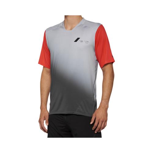 100% Celium Jersey - grey/racer red S von 100percent