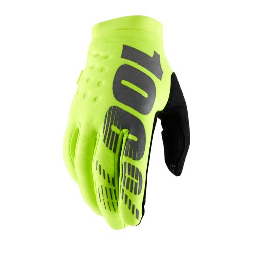 100% Handschuhe Brisker - neon gelb M von 100percent