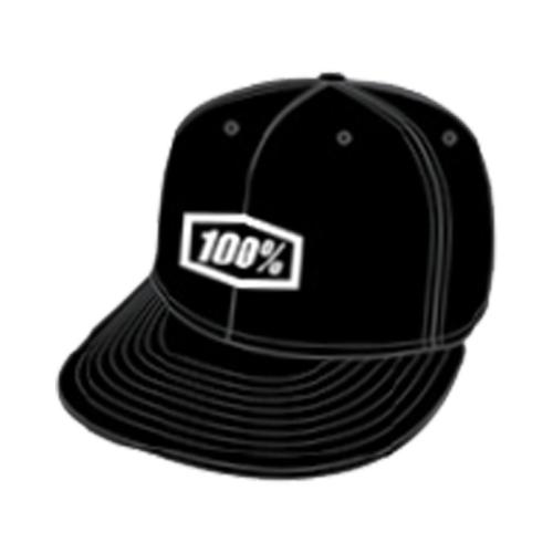 100% Icon Snapback Hat - black von 100percent