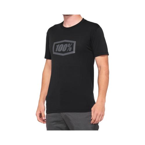 100% Icon Tech Short Sleeve - Black schwarz (Grösse: M) von 100percent