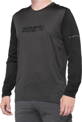 100% Langarm-Trikot Ridecamp - schwarz (Grösse: S) von 100percent