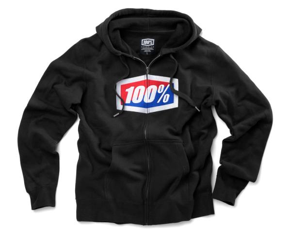 100% Official Zip Hoodie - black S von 100percent