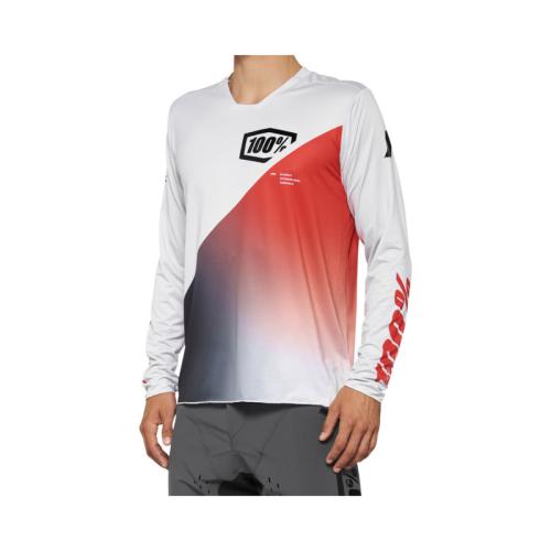 100% R-Core X Jersey - grey/red S von 100percent