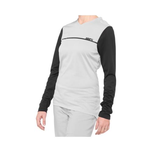 100% Ridecamp Long Sleeve Women's Jersey - grey/black von 100percent