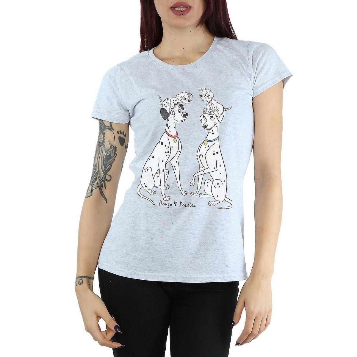 Pongo And Perdita Tshirt Damen Grau L von 101 Dalmatians