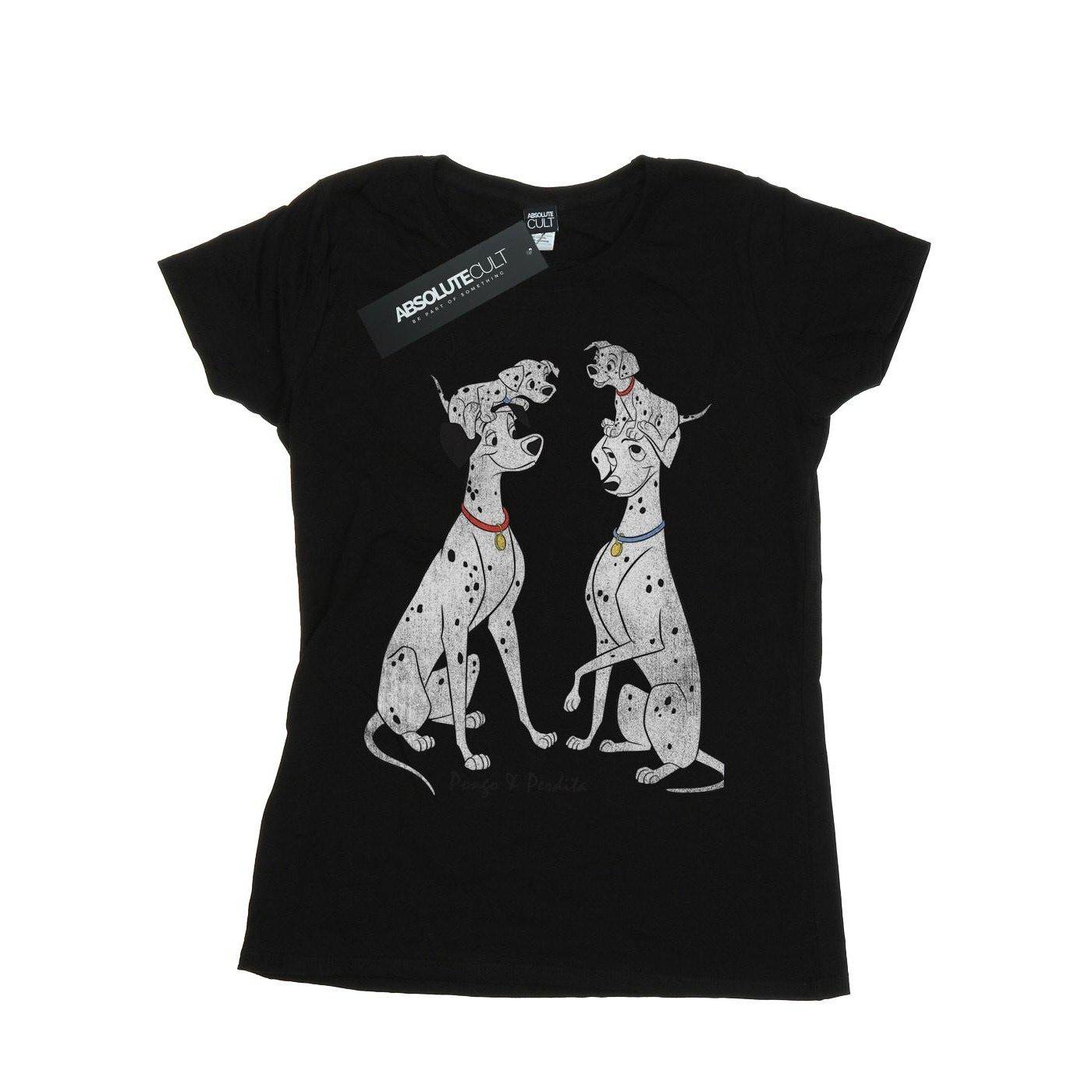 Pongo And Perdita Tshirt Damen Schwarz M von 101 Dalmatians