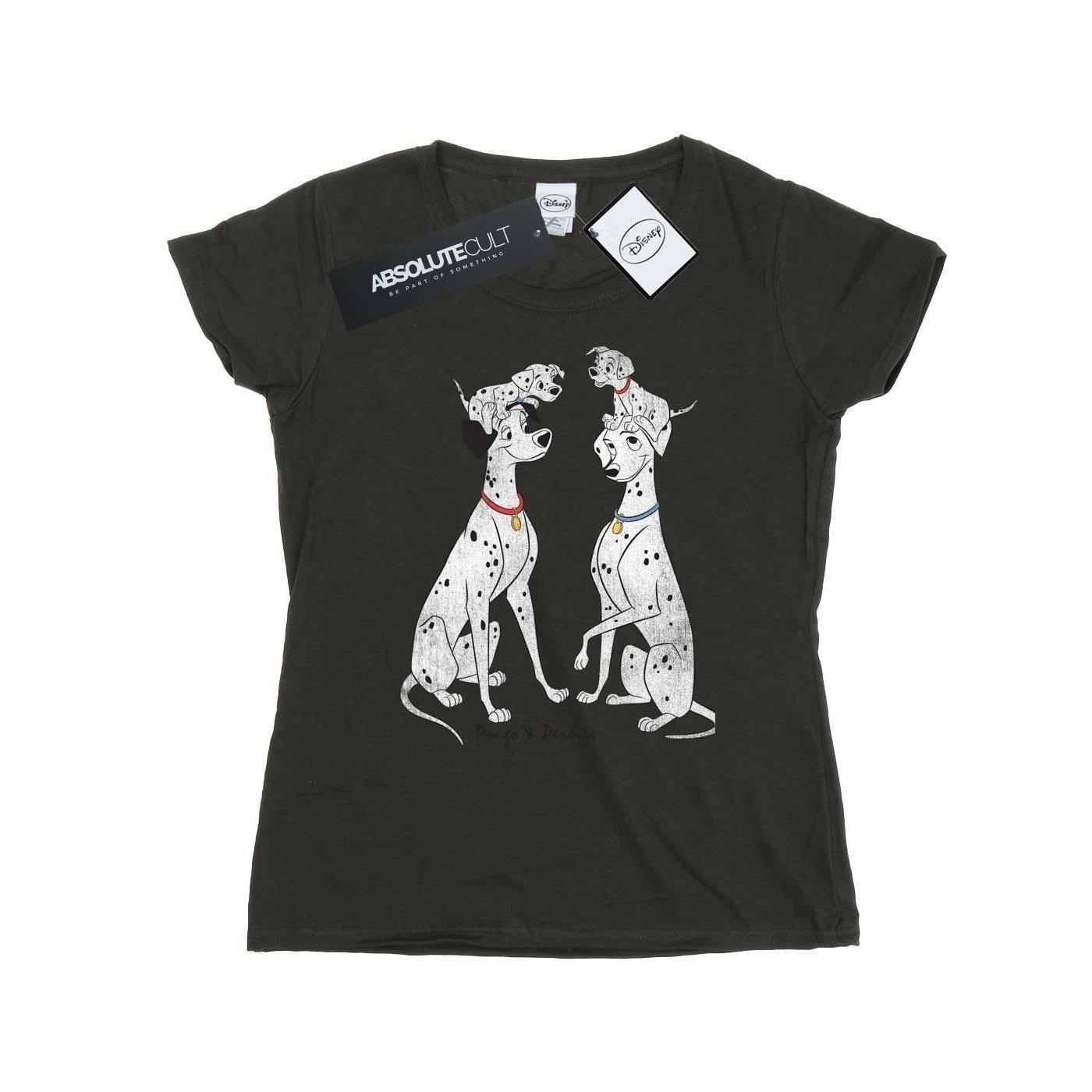 Pongo And Perdita Tshirt Damen Taubengrau XS von 101 Dalmatians