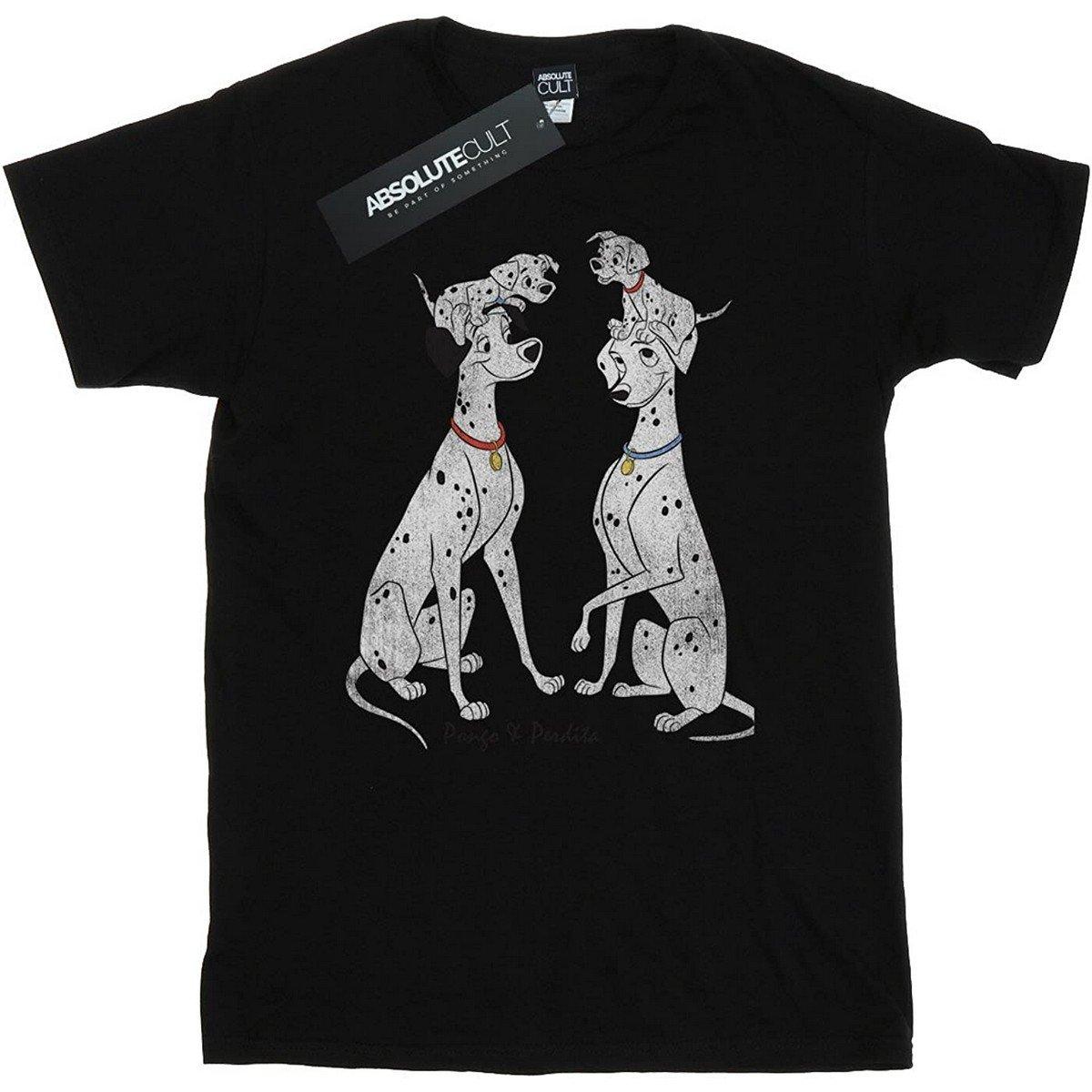 Pongo And Perdita Tshirt Herren Schwarz M von 101 Dalmatians