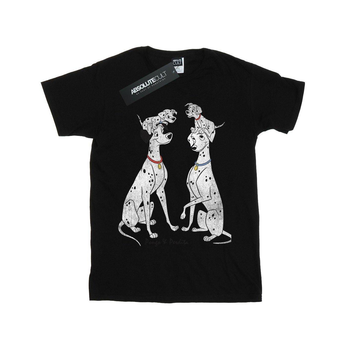 Pongo And Perdita Tshirt Mädchen Schwarz 128 von 101 Dalmatians