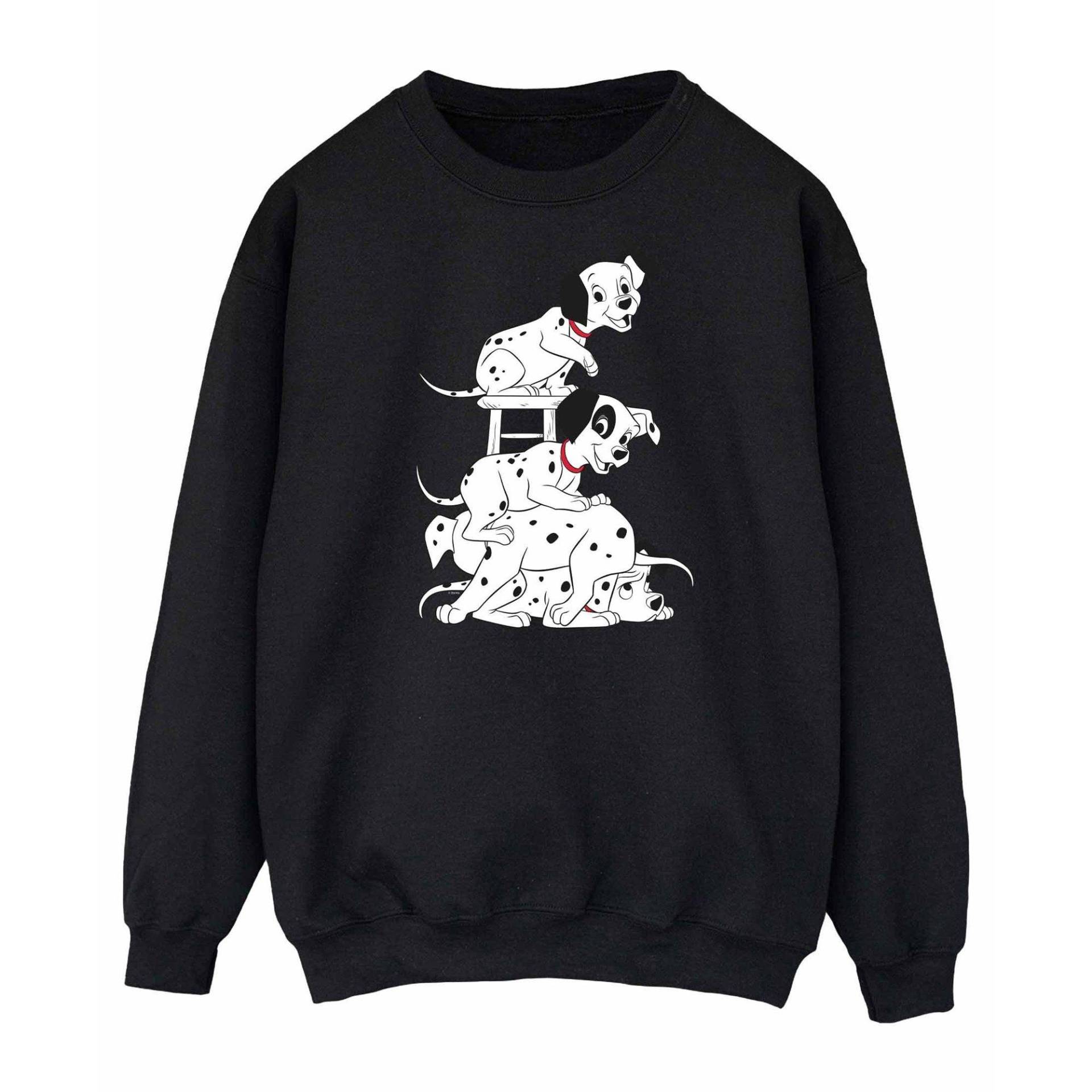 Sweatshirt Damen Schwarz XL von 101 Dalmatians