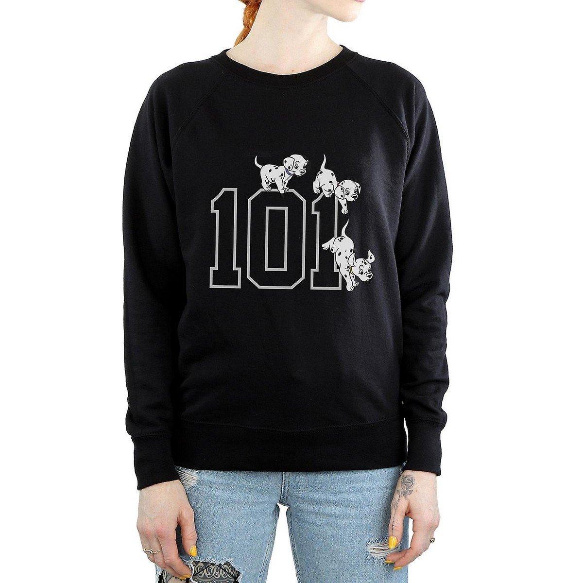 Sweatshirt Damen Schwarz XS von 101 Dalmatians