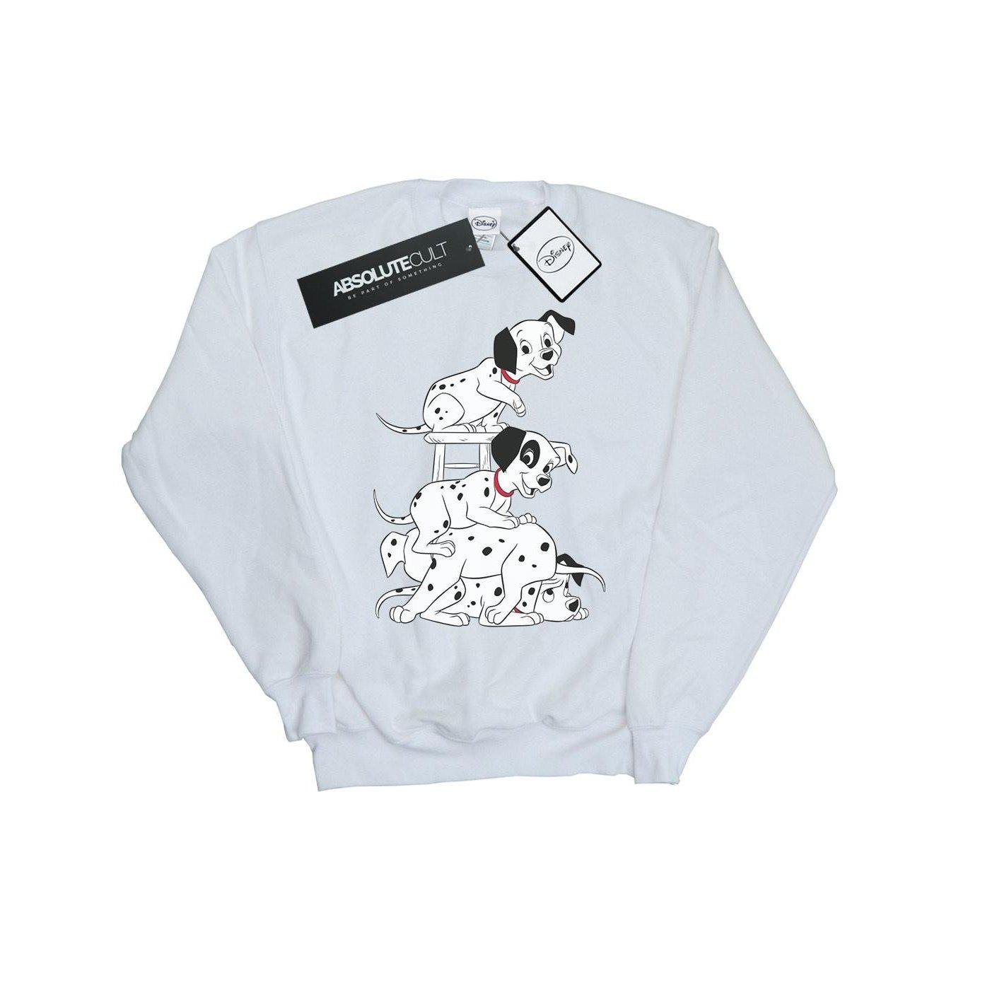 Sweatshirt Damen Weiss L von 101 Dalmatians