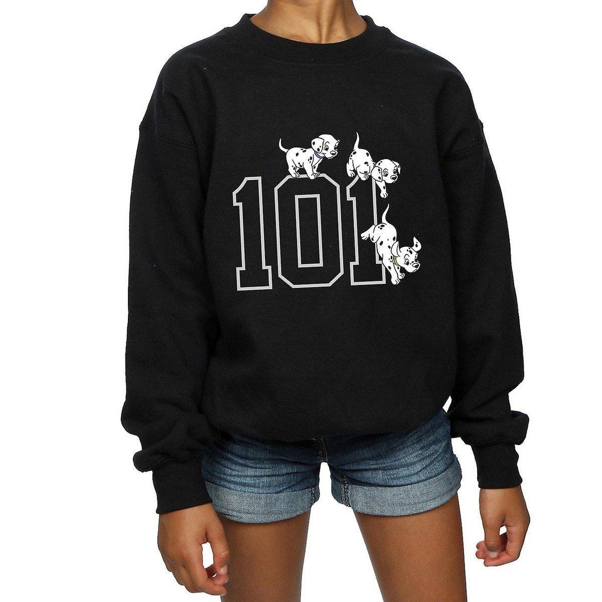 Sweatshirt Mädchen Schwarz 116 von 101 Dalmatians