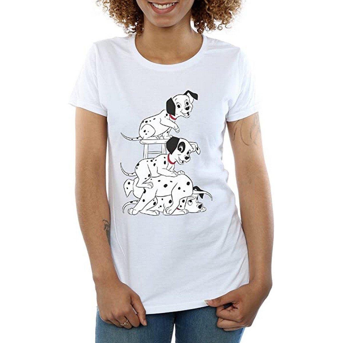 Tshirt Mädchen Weiss 140/146 von 101 Dalmatians