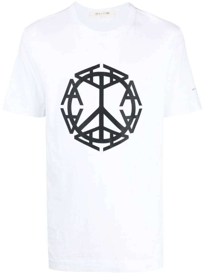 1017 ALYX 9SM Peace Sign logo-print T-shirt - White von 1017 ALYX 9SM