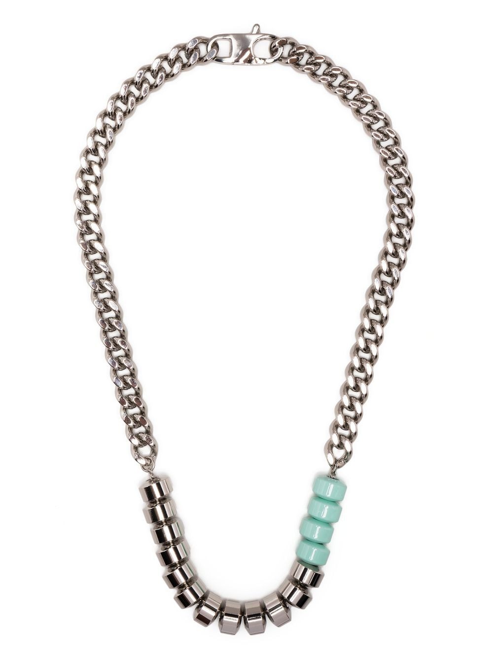 1017 ALYX 9SM bead-embellished curb chain necklace - Silver von 1017 ALYX 9SM