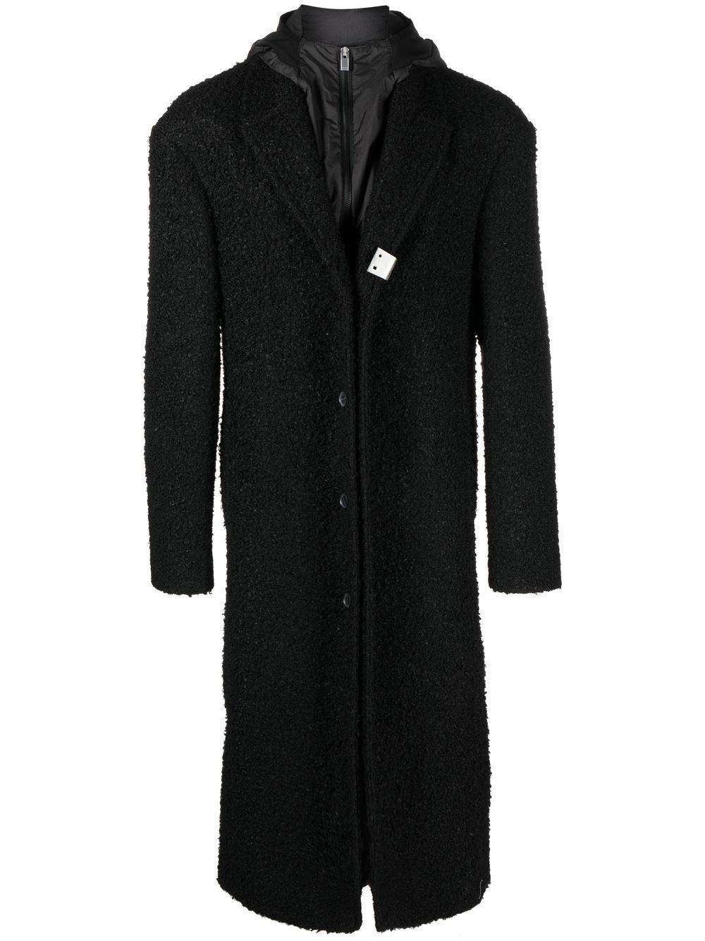 1017 ALYX 9SM bouclé layered single-breasted coat - Black von 1017 ALYX 9SM