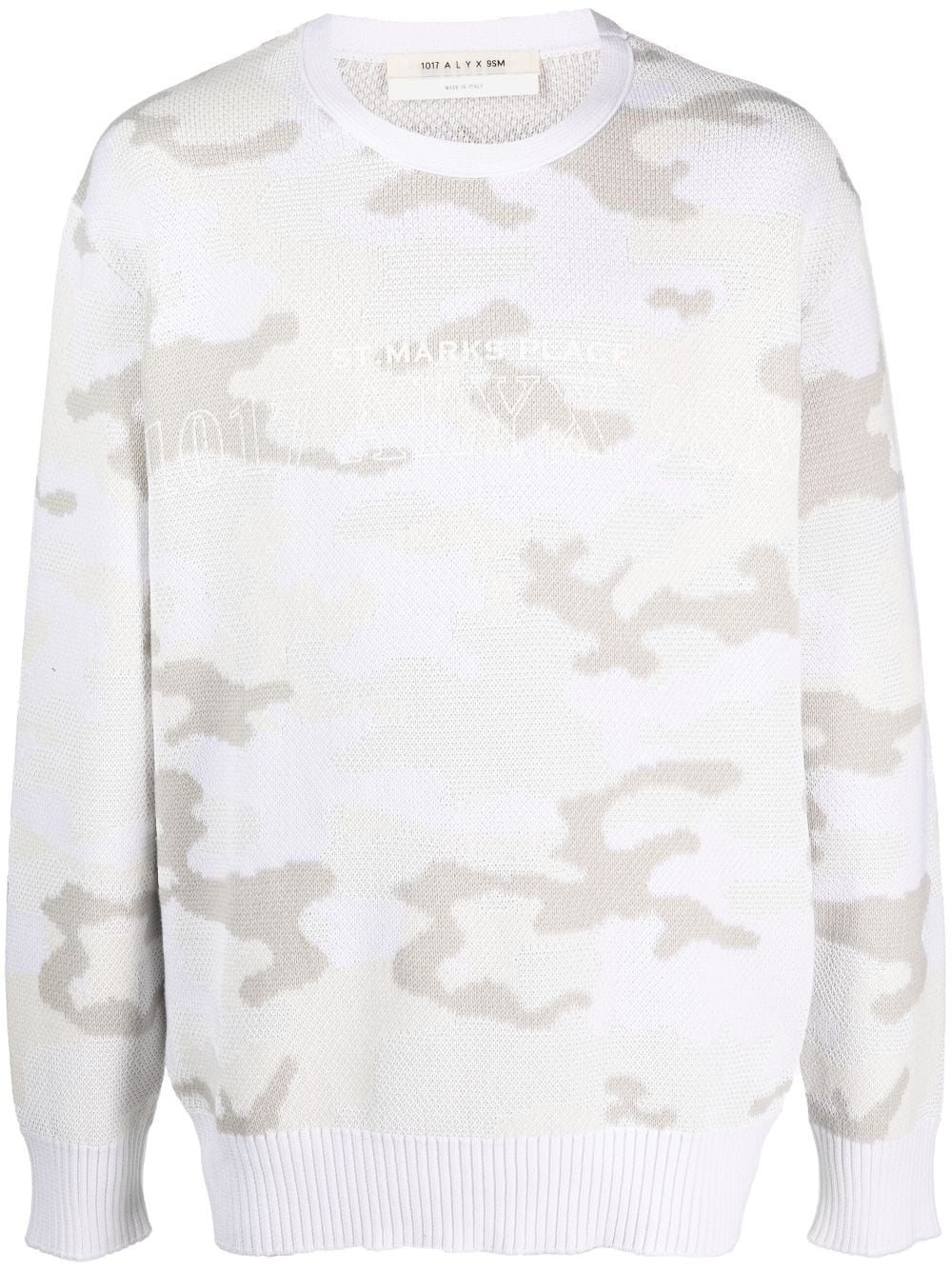 1017 ALYX 9SM camouflage-pattern logo-print jumper - White von 1017 ALYX 9SM