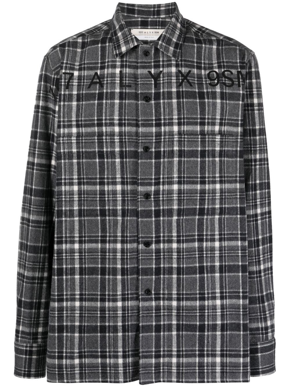 1017 ALYX 9SM check-pattern button-up shirt - Black von 1017 ALYX 9SM