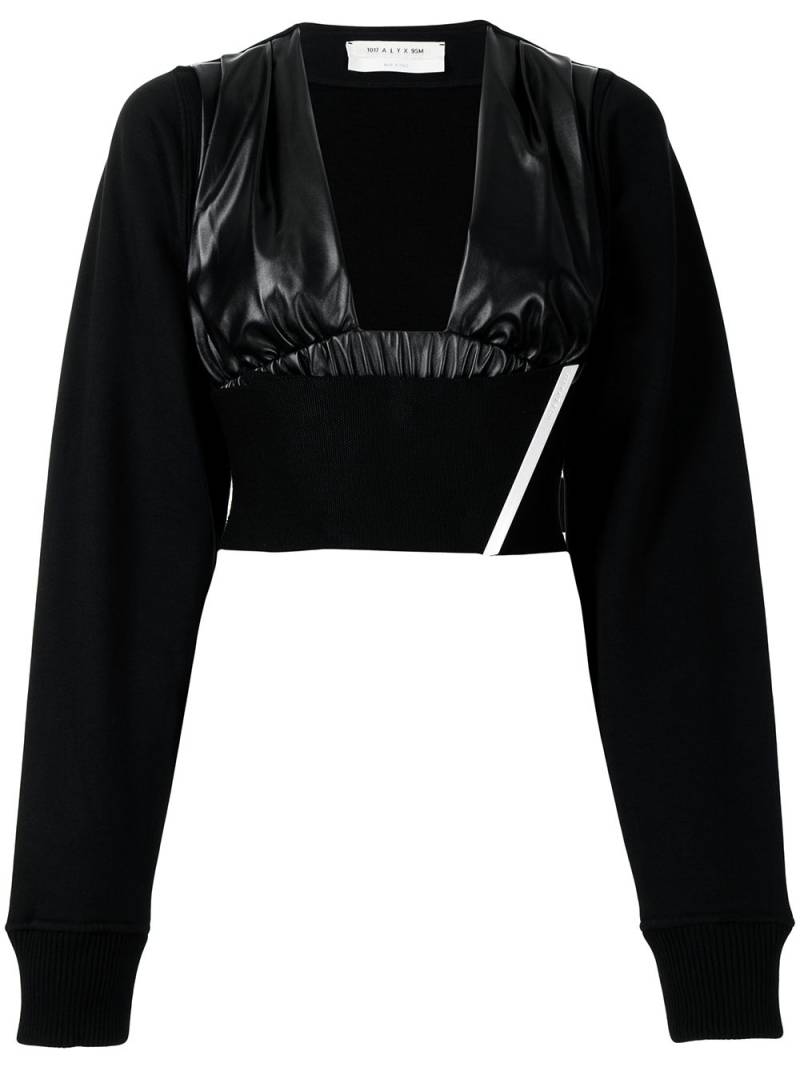 1017 ALYX 9SM cropped sweatshirt-sleeve top - Black von 1017 ALYX 9SM