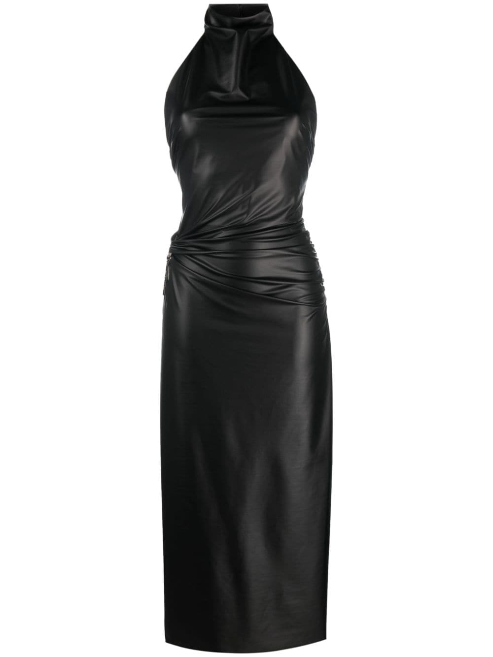 1017 ALYX 9SM faux-leather halterneck midi dress - Black von 1017 ALYX 9SM