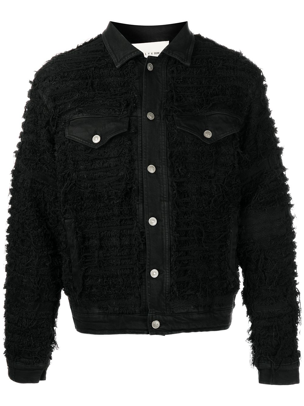 1017 ALYX 9SM frayed denim jacket - Black von 1017 ALYX 9SM