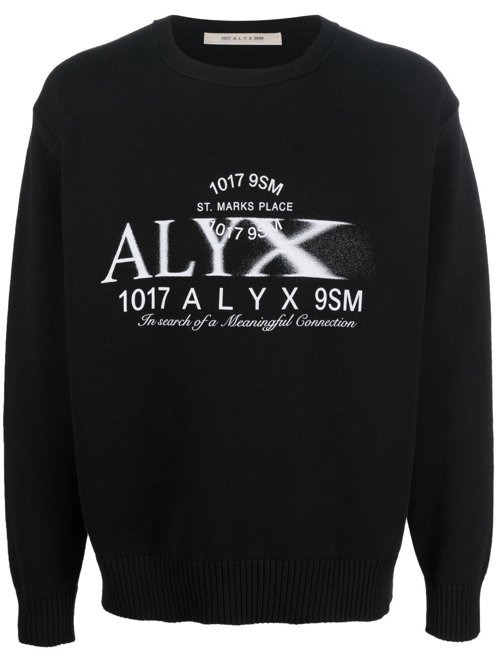 1017 ALYX 9SM graphic logo print sweatshirt - Black von 1017 ALYX 9SM