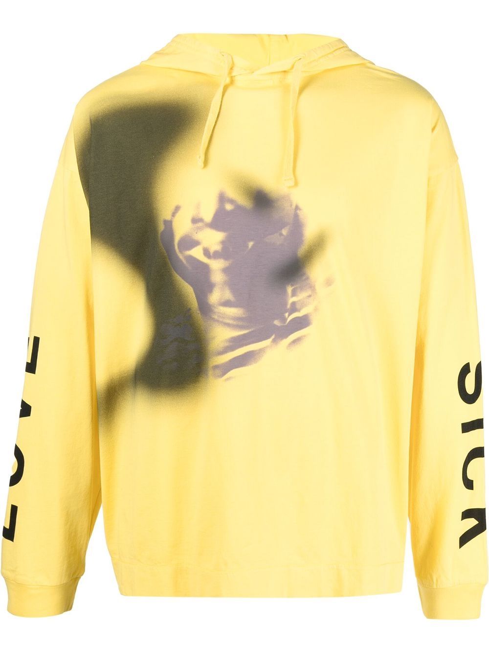1017 ALYX 9SM graphic-print drawstring hoodie - Yellow von 1017 ALYX 9SM