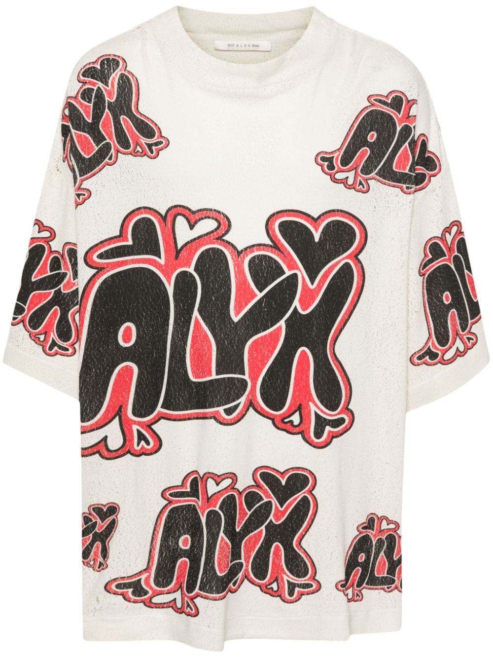 1017 ALYX 9SM graphic-print distressed T-shirt - Neutrals von 1017 ALYX 9SM