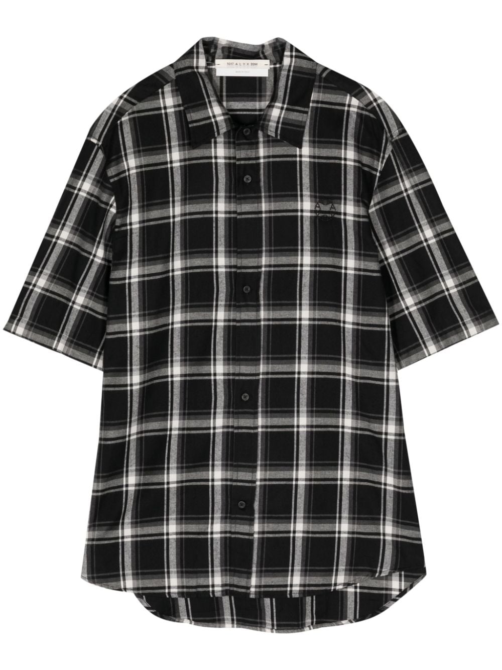 1017 ALYX 9SM logo-embroidered plaid-pattern shirt - Black von 1017 ALYX 9SM