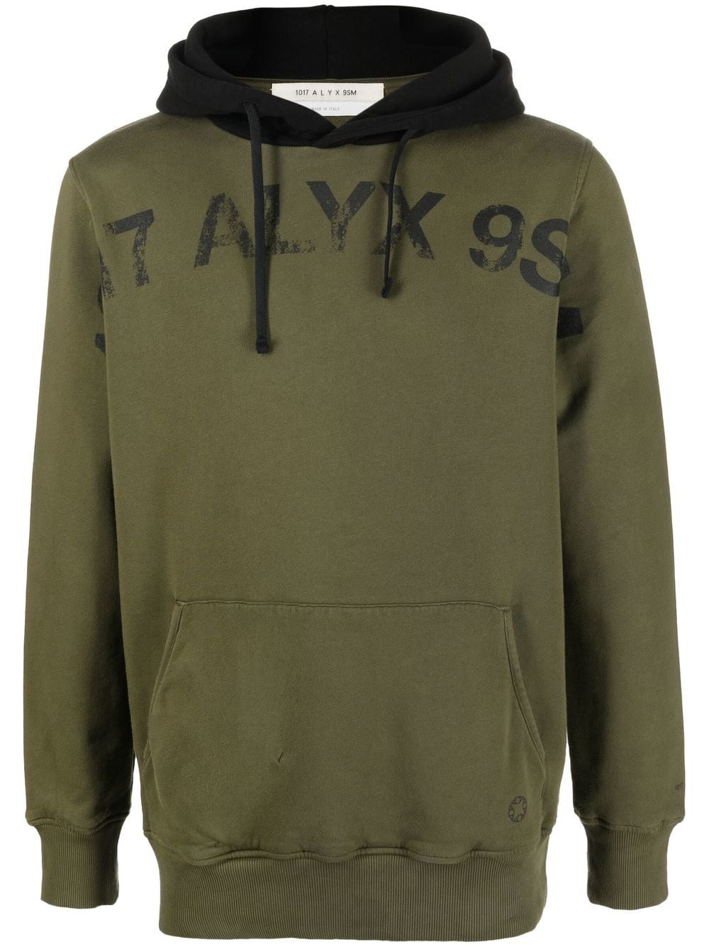 1017 ALYX 9SM logo-print cotton hoodie - Green von 1017 ALYX 9SM
