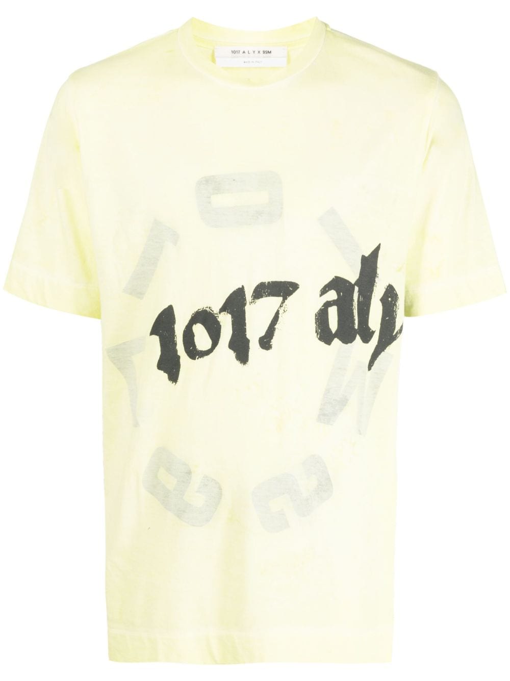 1017 ALYX 9SM logo-print detail T-shirt - Yellow von 1017 ALYX 9SM