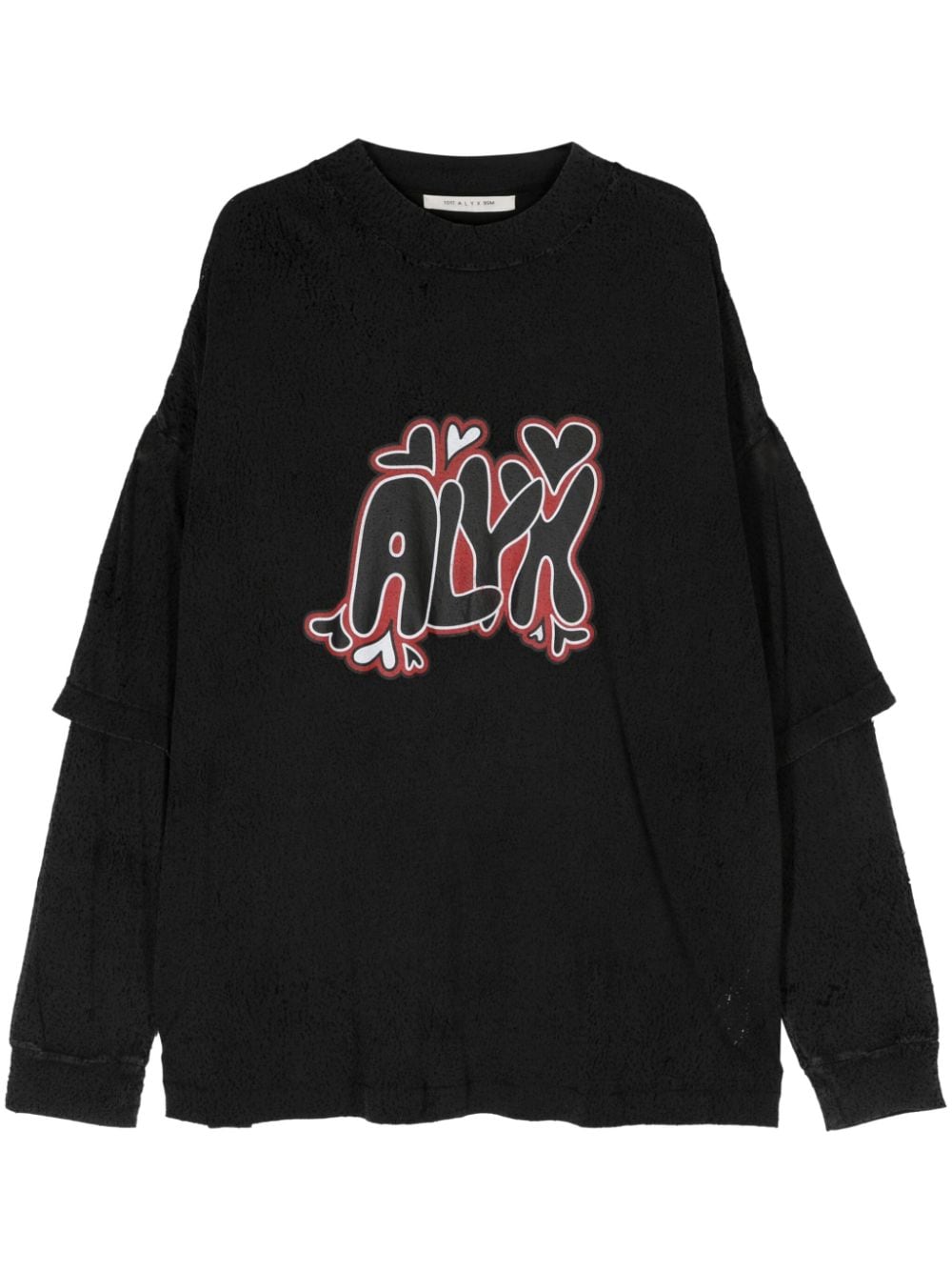 1017 ALYX 9SM logo-print distressed T-shirt - Black von 1017 ALYX 9SM