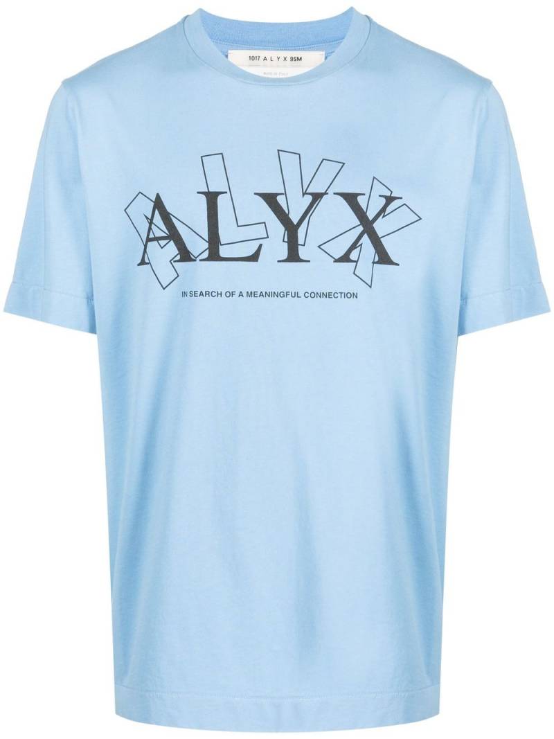 1017 ALYX 9SM logo-print short-sleeved T-shirt - Blue von 1017 ALYX 9SM