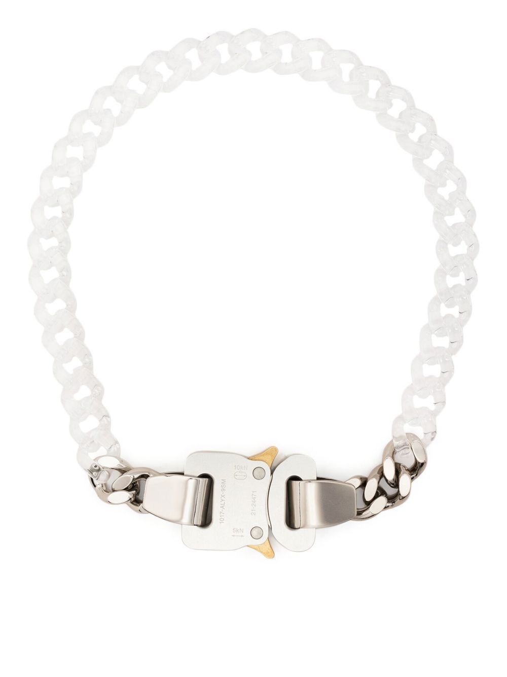 1017 ALYX 9SM rollercoaster buckle necklace - White von 1017 ALYX 9SM