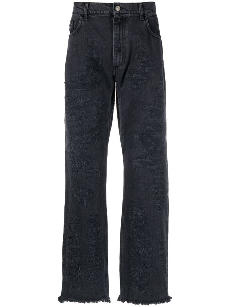 1017 ALYX 9SM straight-leg distressed-finish jeans - Black von 1017 ALYX 9SM