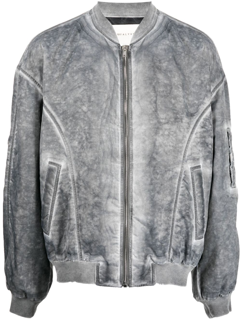 1017 ALYX 9SM text-print brushed-finish bomber jacket - Grey von 1017 ALYX 9SM