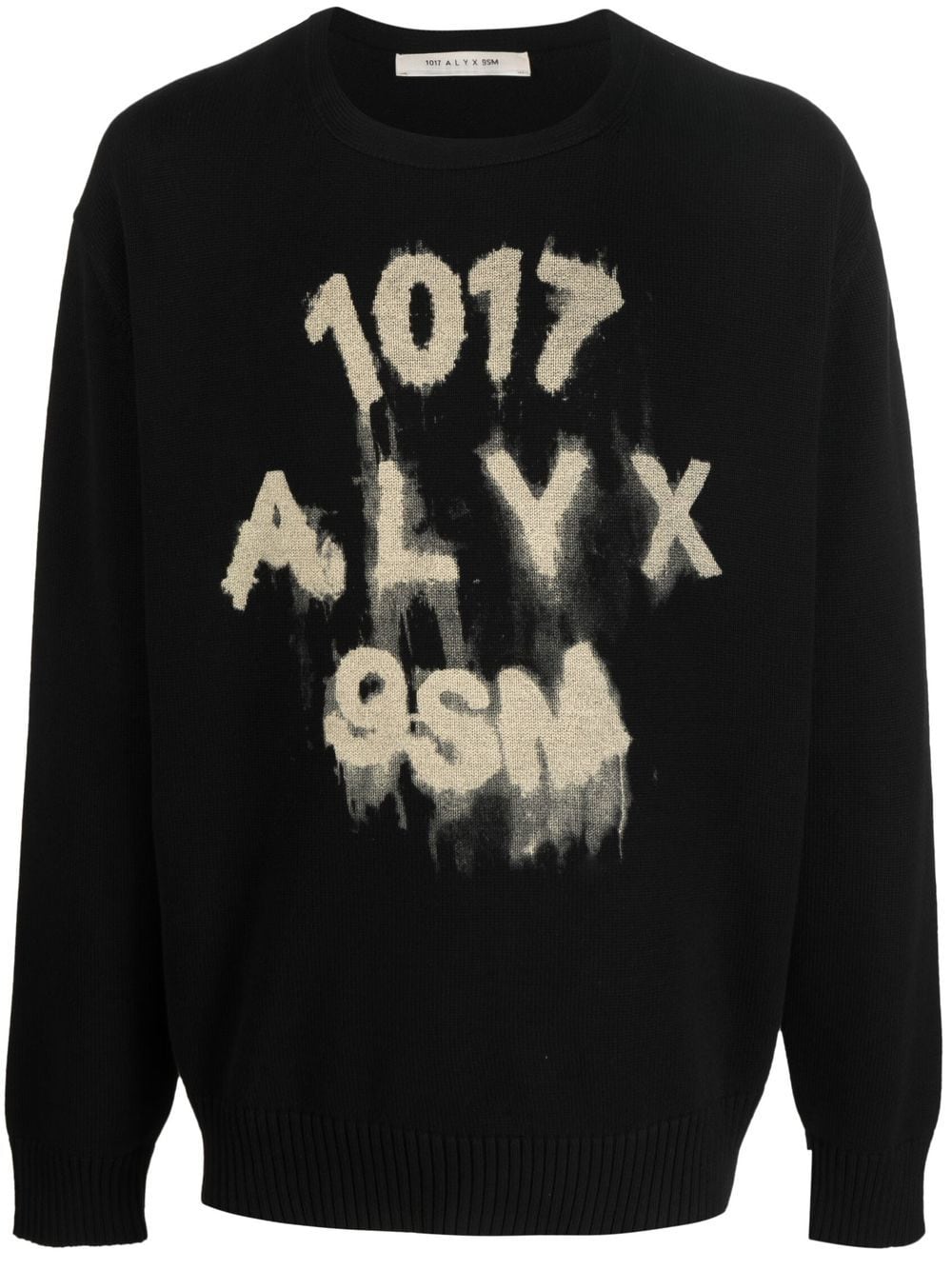 1017 ALYX 9SM treated-logo crew-neck jumper - Black von 1017 ALYX 9SM