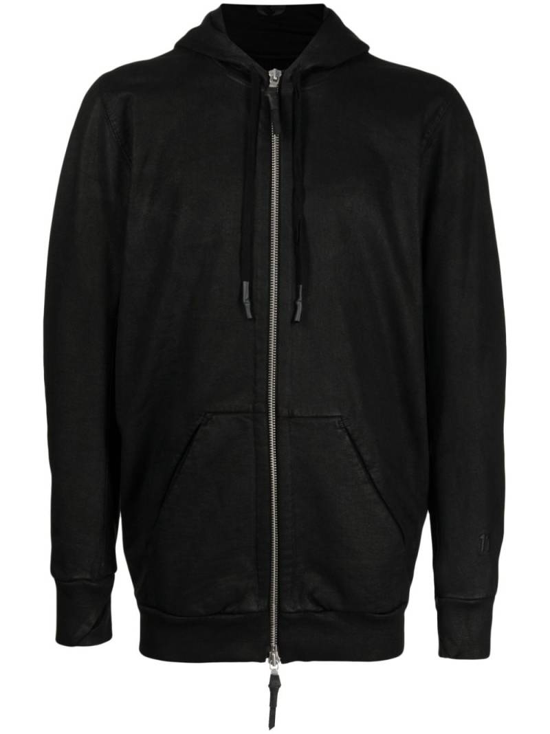 11 By Boris Bidjan Saberi faded-effect cotton hoodie - Black von 11 By Boris Bidjan Saberi